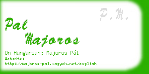 pal majoros business card